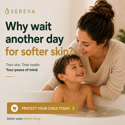 Sereva Baby Bath Filter: White / Gold